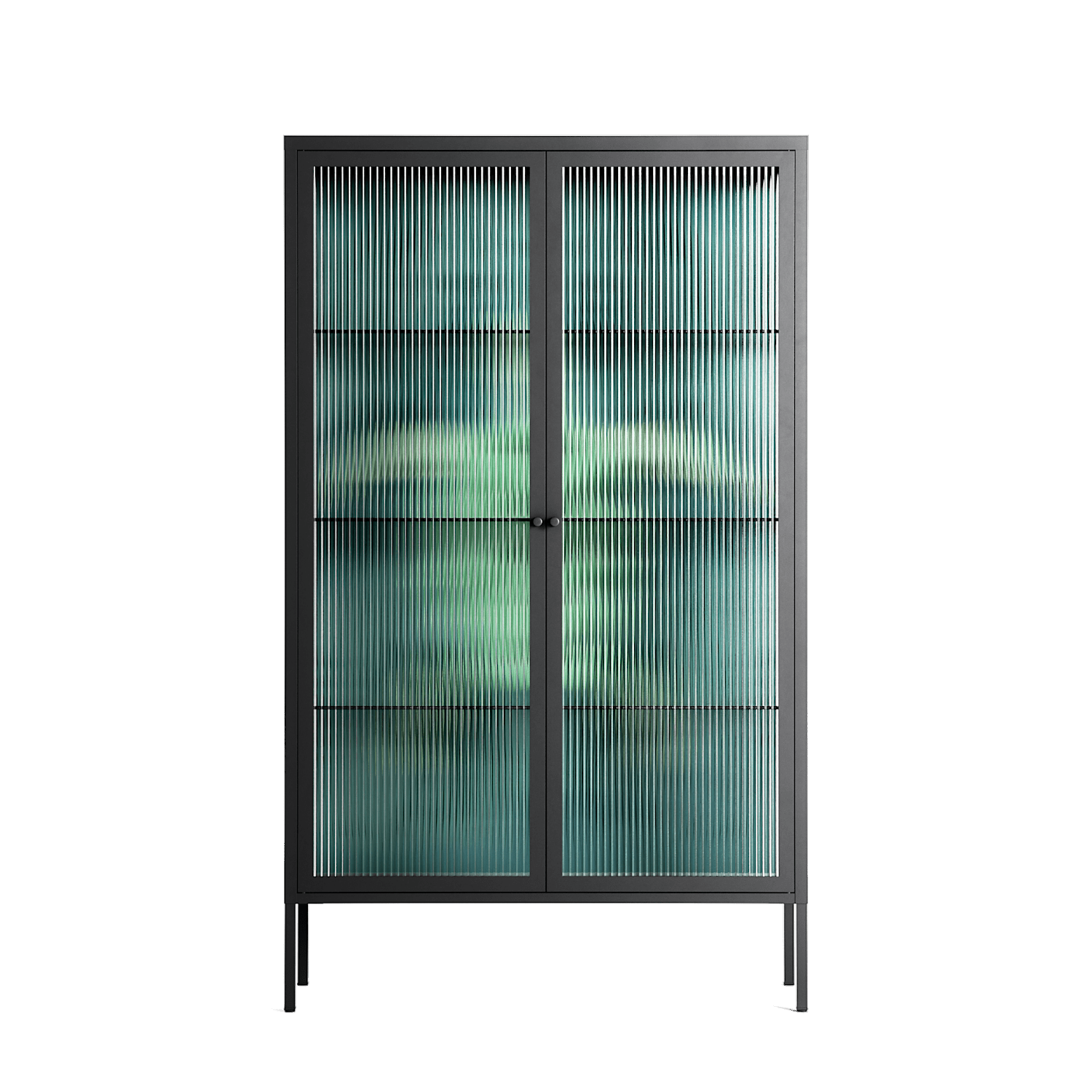 Turtle With Kelp - Cabinet - Katie O’Shea - Antracite - Reeded glass