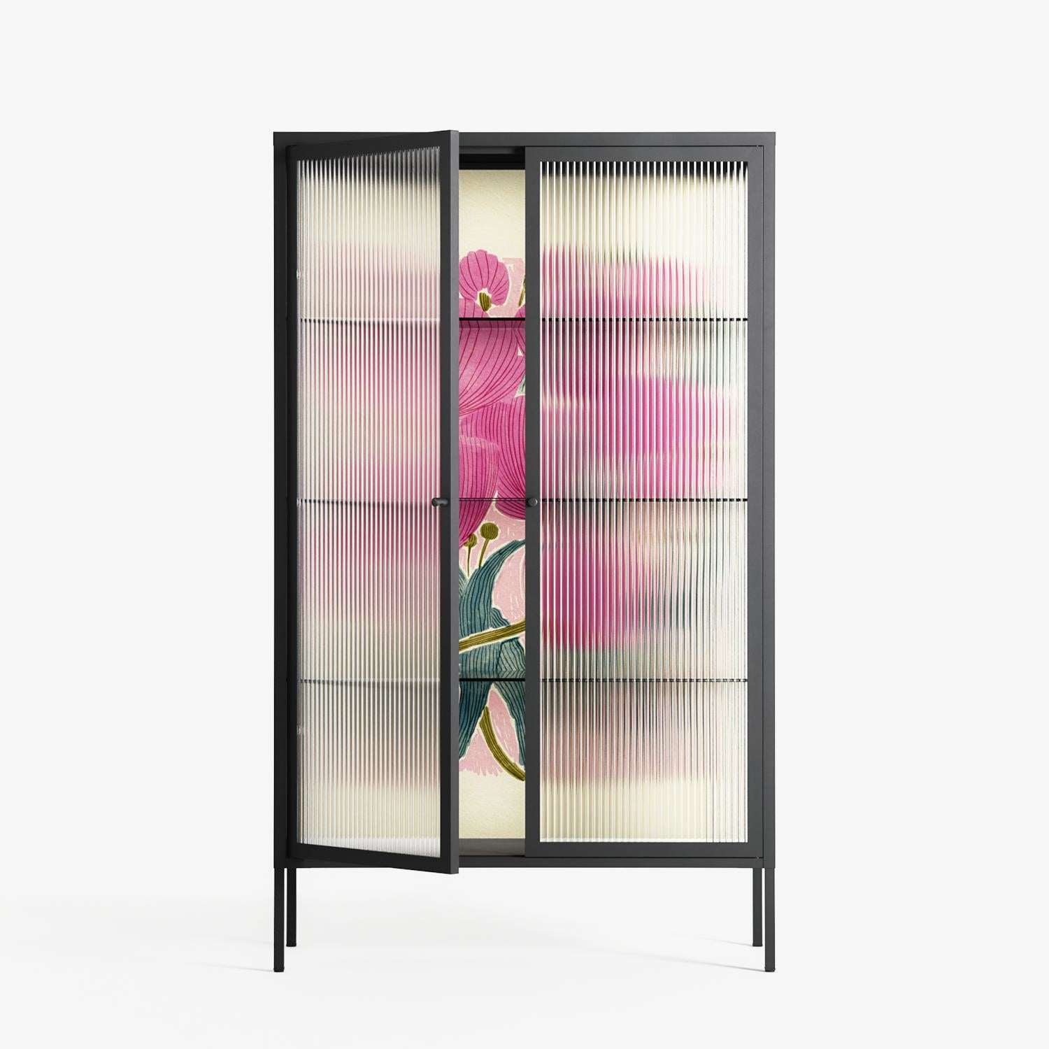 Tulips - Cabinet - Katie O’Shea - Antracite - Reeded glass