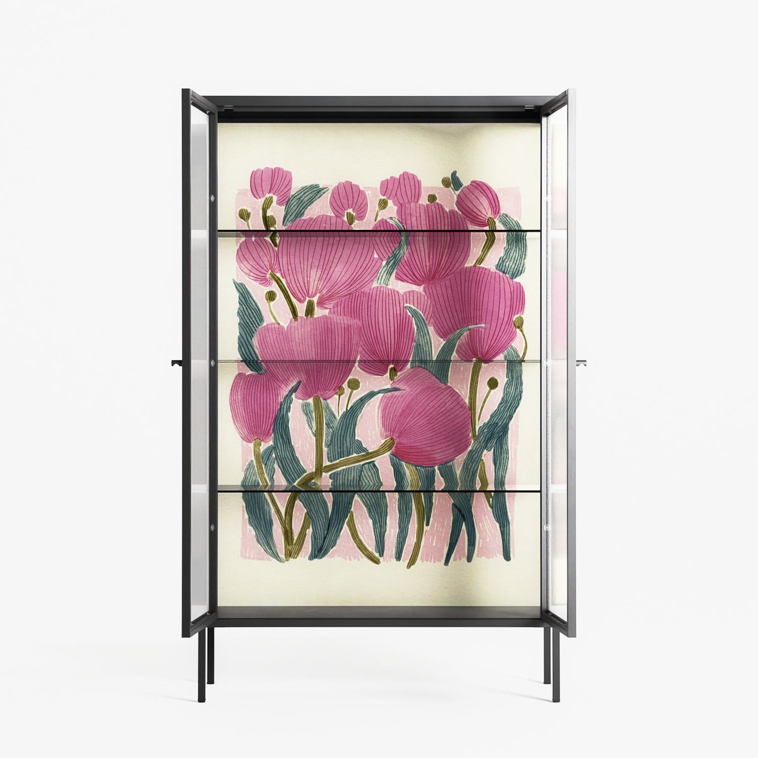 Tulips - Cabinet - Katie O’Shea - Antracite - Reeded glass