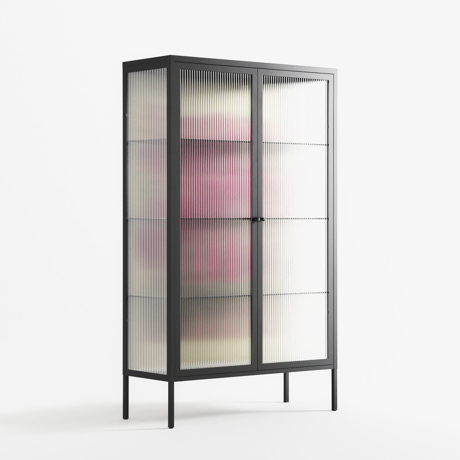 Tulips - Cabinet - Katie O’Shea - Antracite - Reeded glass