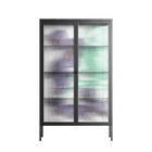 Tulips Purple - Cabinet - Katie O’Shea - Antracite - Reeded glass