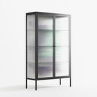 Tulips Purple - Cabinet - Katie O’Shea - Antracite - Reeded glass