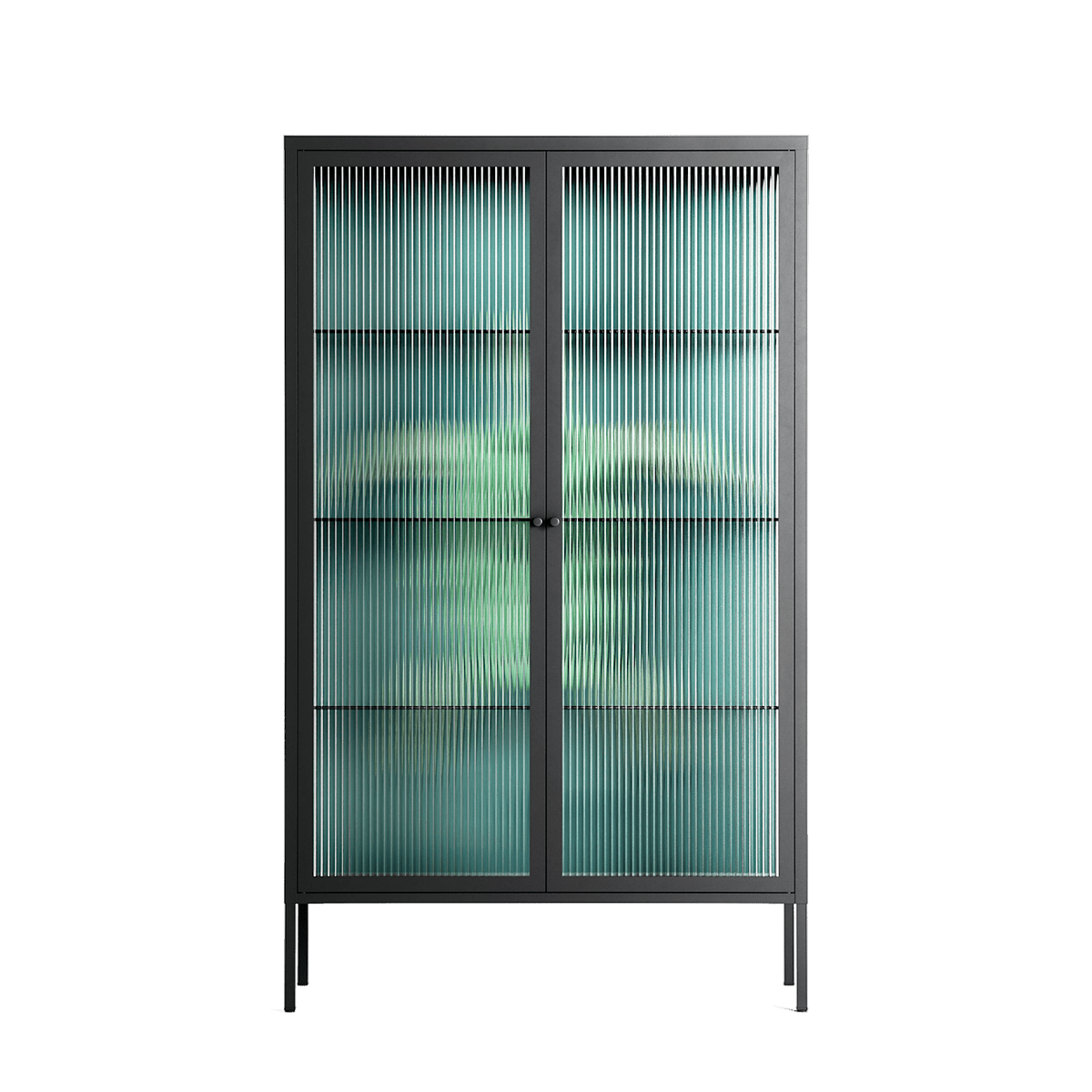 Turtle Without Kelp - Cabinet - Katie O’Shea - Antracite - Reeded glass