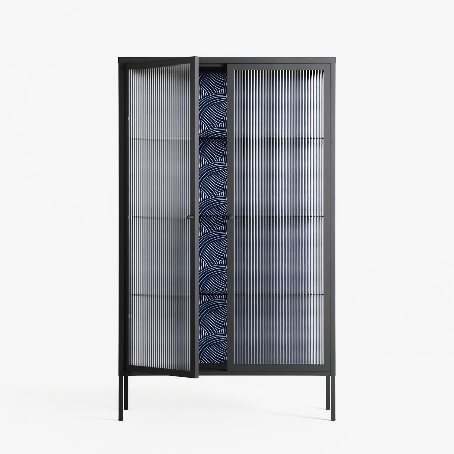 Basket Weave - Cabinet - Katie O’Shea - Antracite - Reeded glass