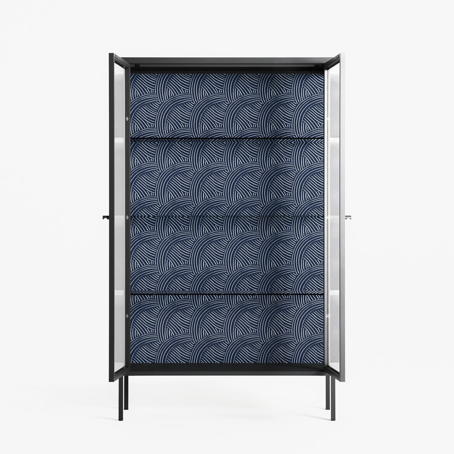 Basket Weave - Cabinet - Katie O’Shea - Antracite - Reeded glass