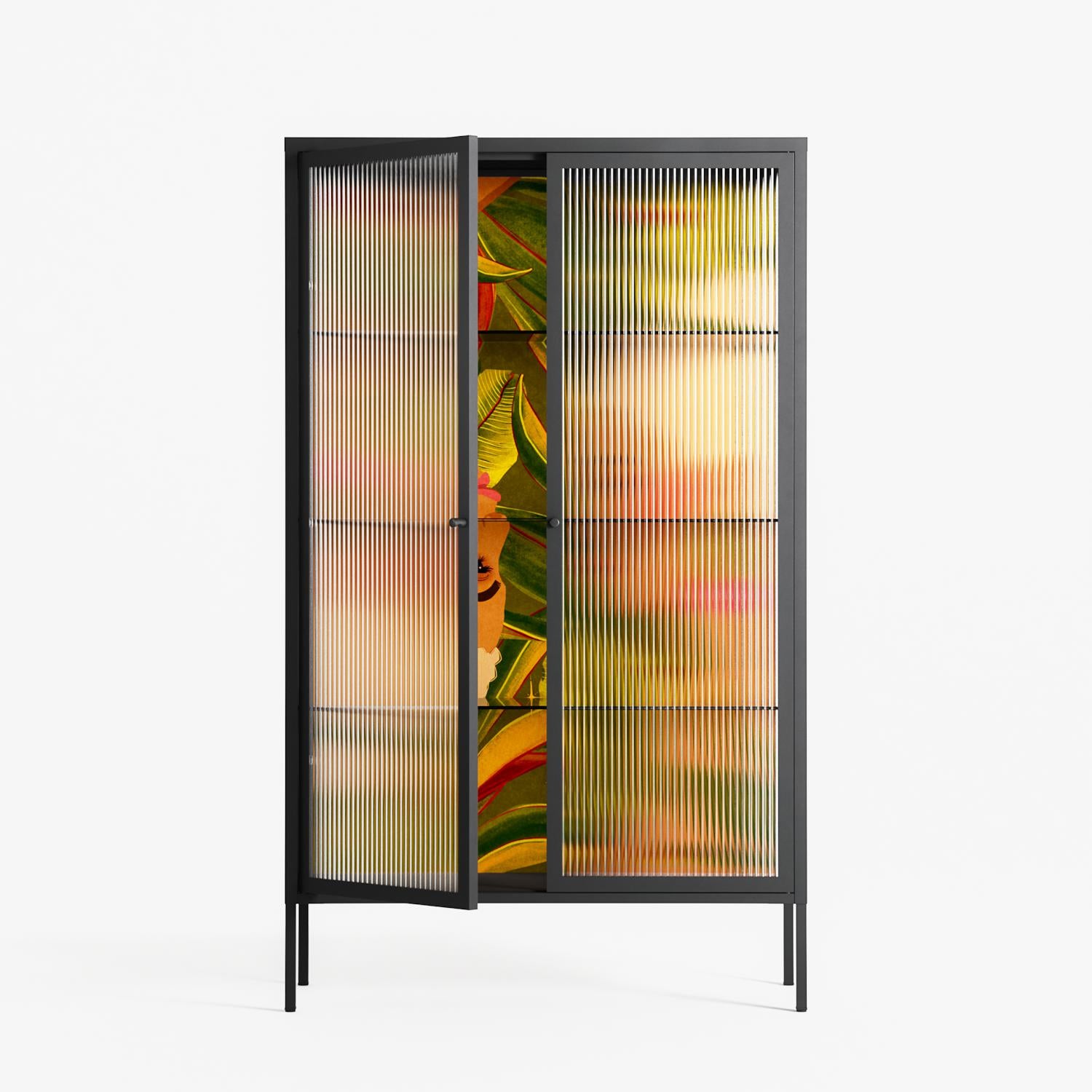 Twins - Cabinet - Raissa Oltmanns - Antracite - Reeded glass