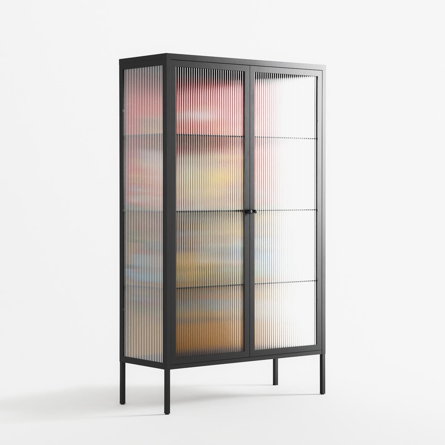 Ganesha - Cabinet - Cezar Berje - Antracite - Reeded glass