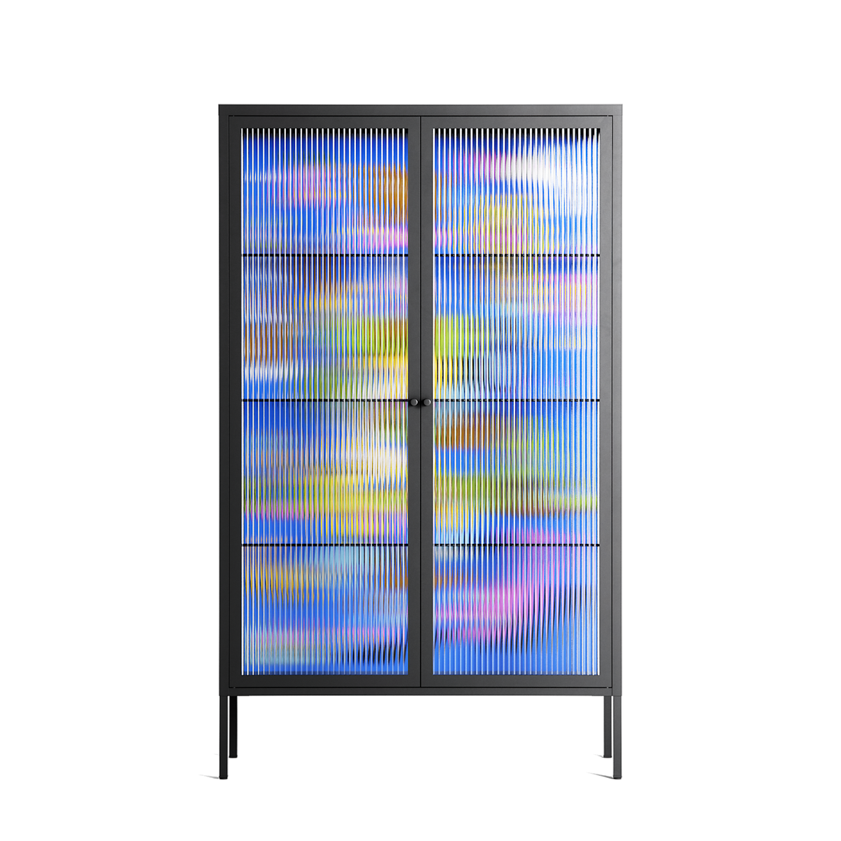 Odin - Cabinet - Cezar Berje - Antracite - Reeded glass