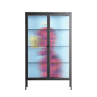 Flower - Cabinet - Cezar Berje - Antracite - Reeded glass