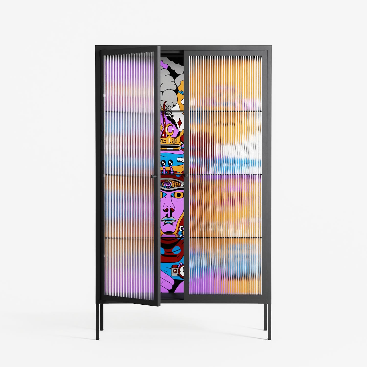 Solar Cancer - Cabinet - Cezar Berje - Antracite - Reeded glass
