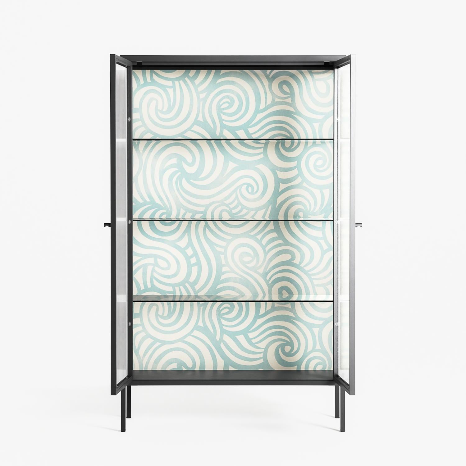 Epic Swirl - Cabinet - Amy Suther - Antracite - Reeded glass