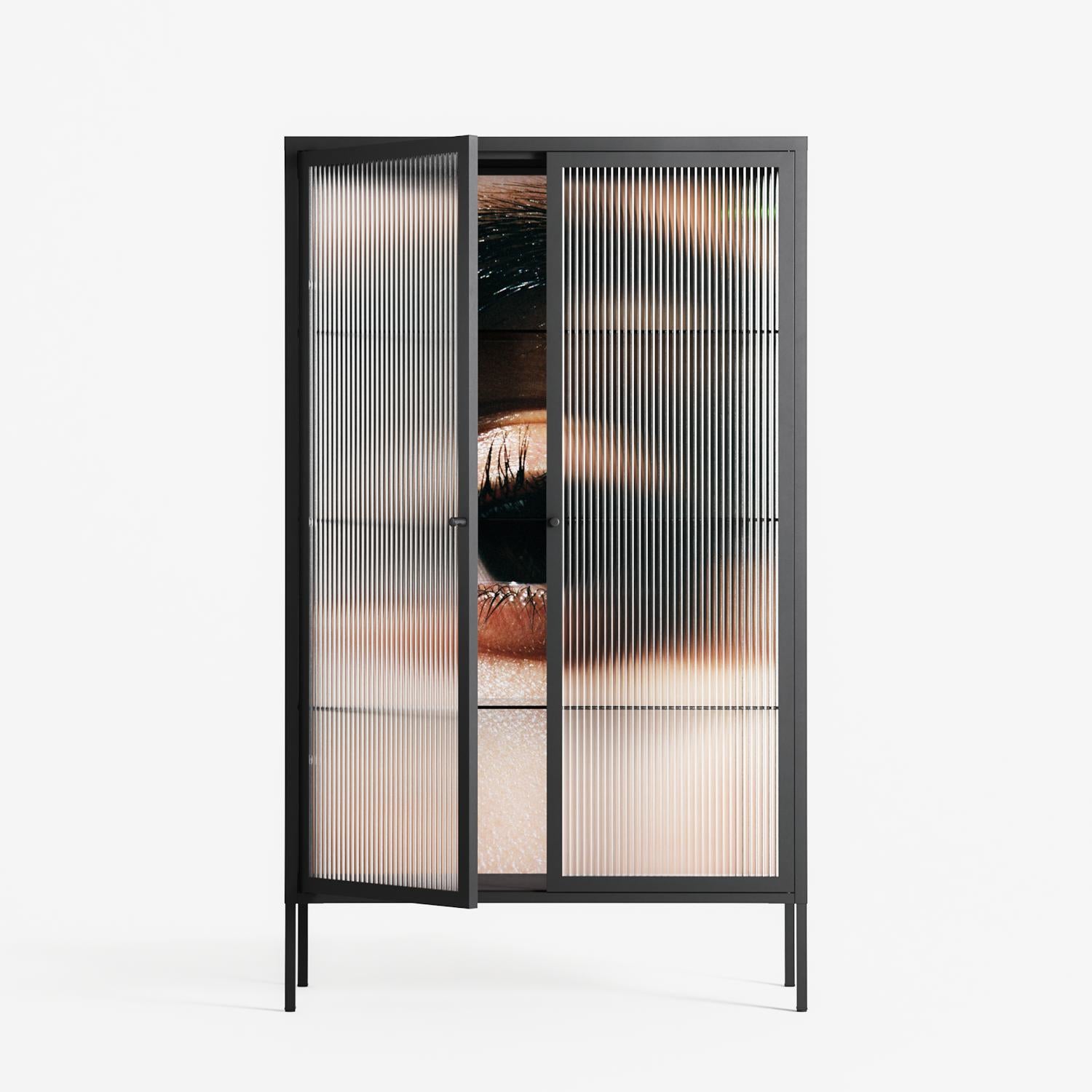 Gem - Cabinet - Nadia Ryder - Antracite - Reeded glass