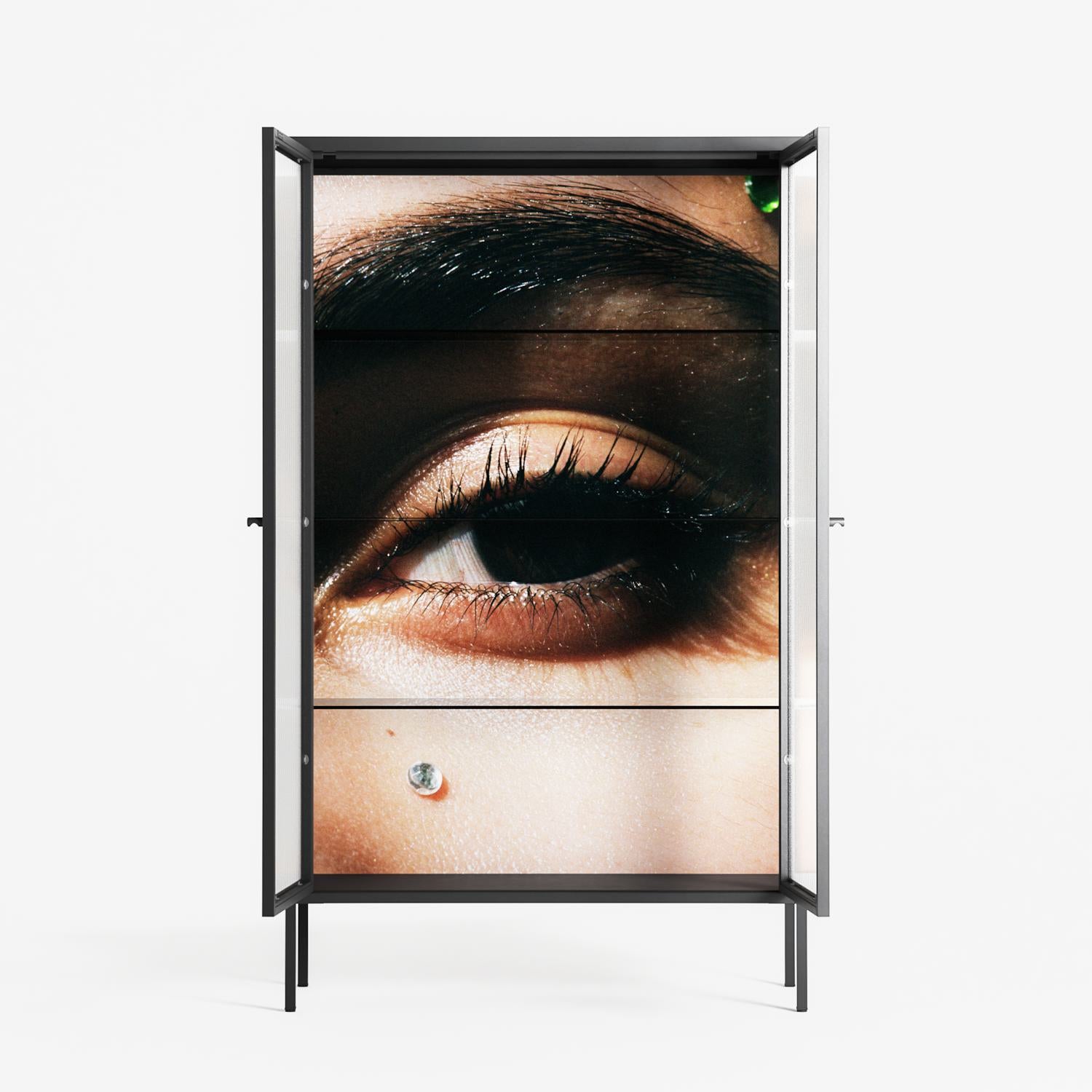 Gem - Cabinet - Nadia Ryder - Antracite - Reeded glass