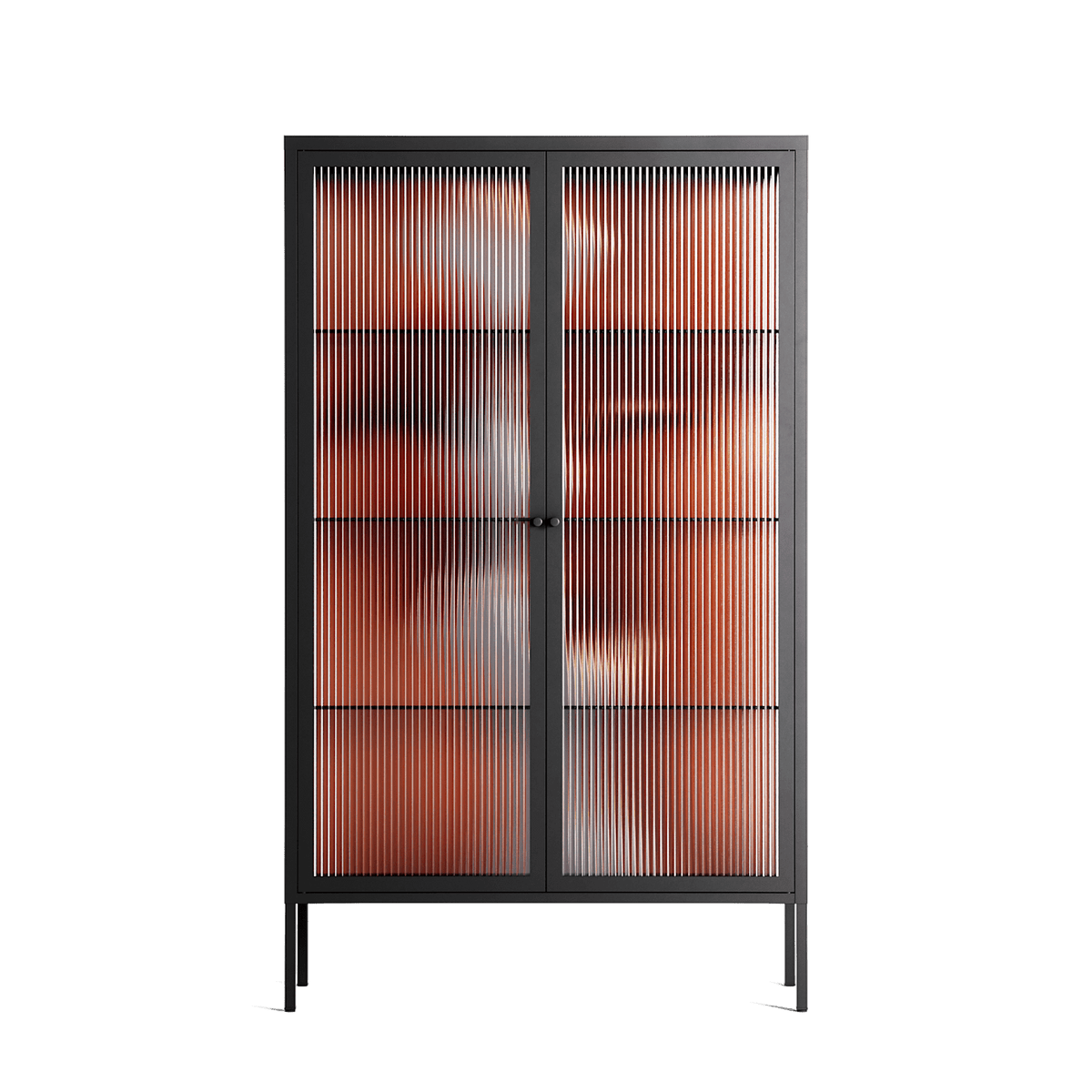 The Art Of Kissing 2 - Cabinet - Nadia Ryder - Antracite - Reeded glass