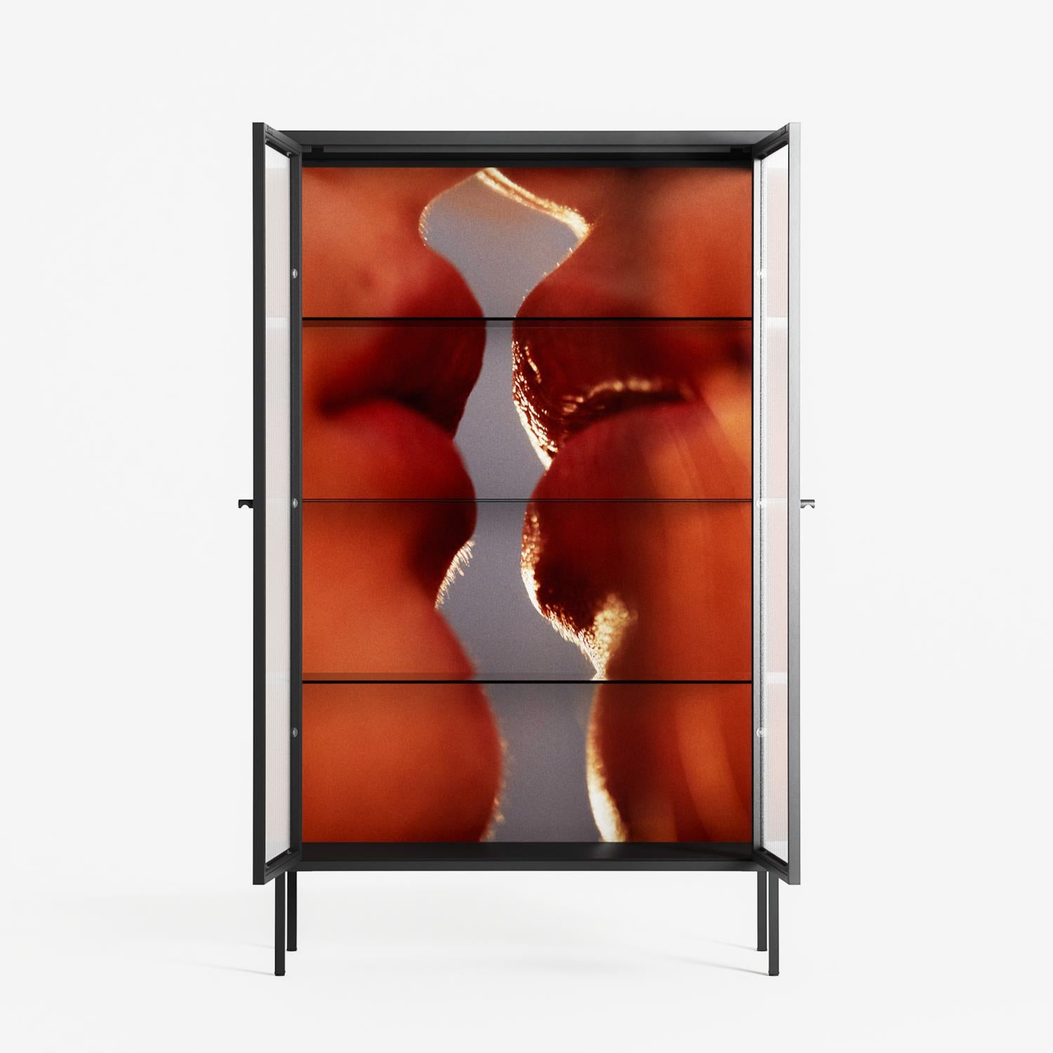 The Art Of Kissing 2 - Cabinet - Nadia Ryder - Antracite - Reeded glass