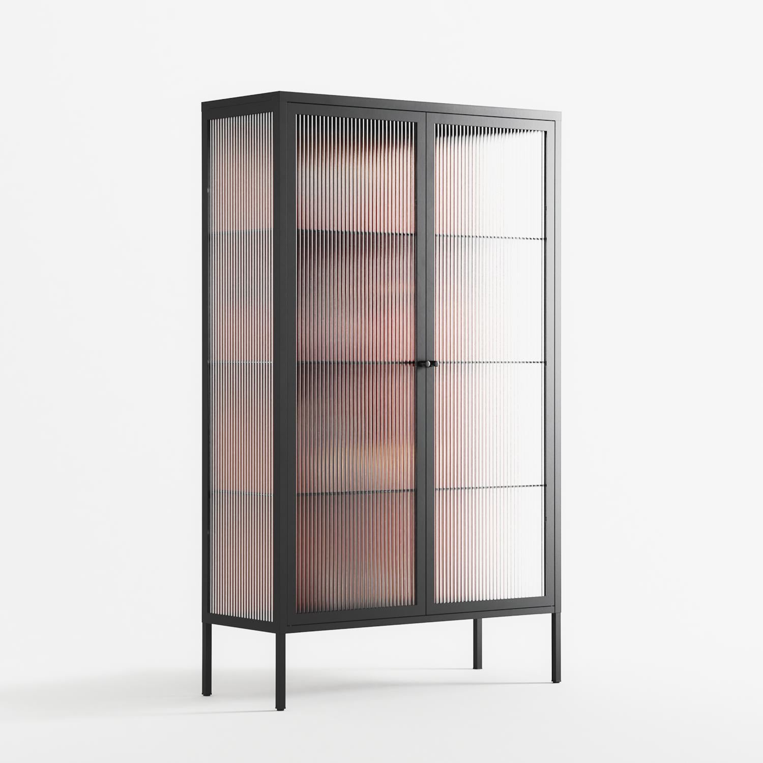The Art Of Kissing 2 - Cabinet - Nadia Ryder - Antracite - Reeded glass