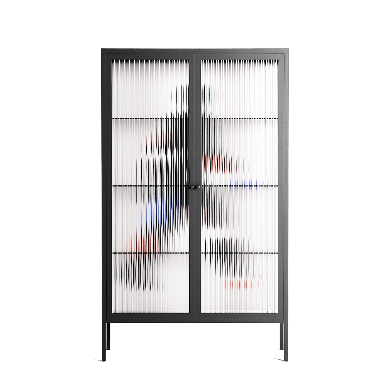 Décomposé - Cabinet - David Vanadia - Antracite - Reeded glass