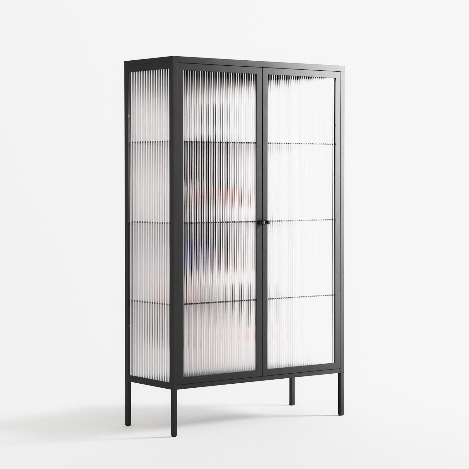 Décomposé - Cabinet - David Vanadia - Antracite - Reeded glass