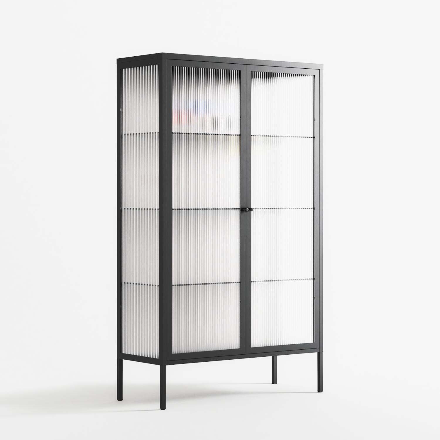 Épanoui - Cabinet - David Vanadia - Antracite - Reeded glass