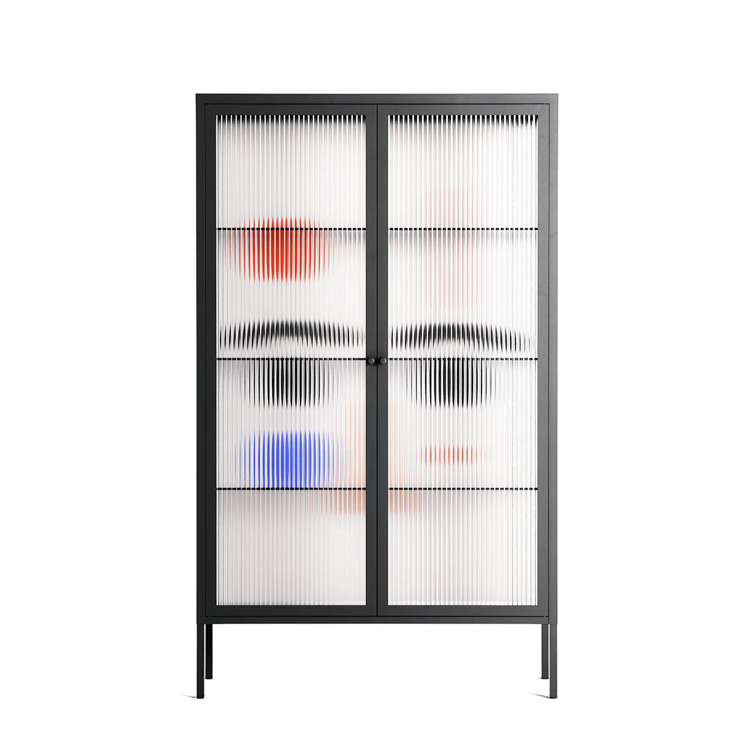 Équilibré - Cabinet - David Vanadia - Antracite - Reeded glass