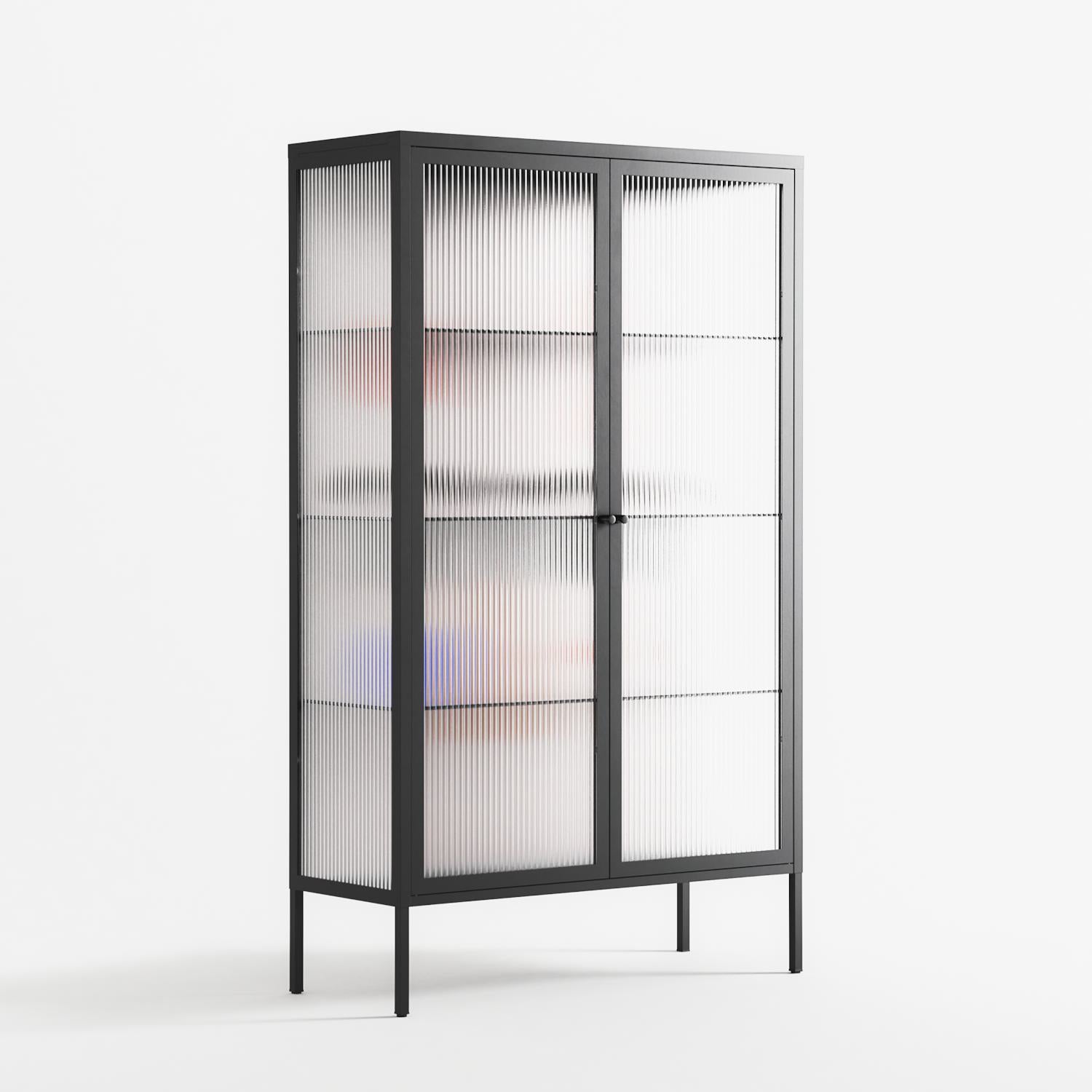 Équilibré - Cabinet - David Vanadia - Antracite - Reeded glass