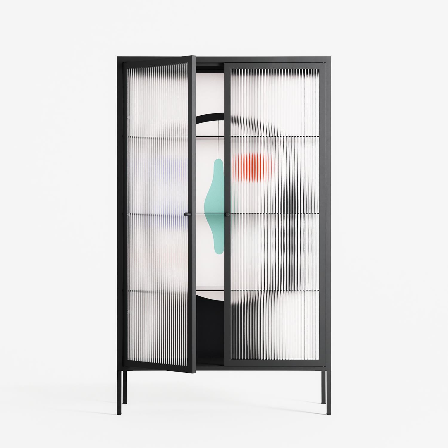 Équilibre_Intérieur - Cabinet - David Vanadia - Antracite - Reeded glass
