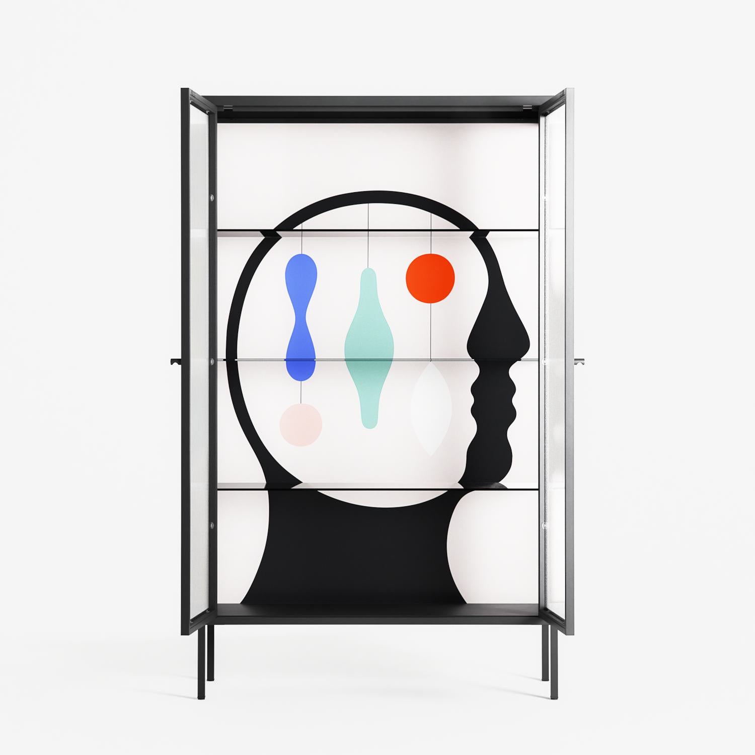 Équilibre_Intérieur - Cabinet - David Vanadia - Antracite - Reeded glass