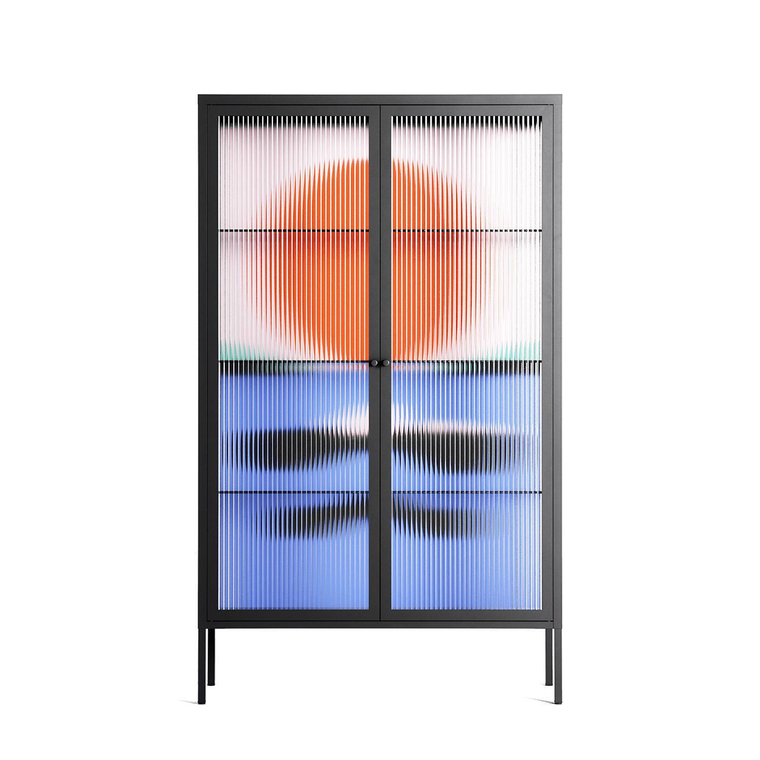 Immergé - Cabinet - David Vanadia - Antracite - Reeded glass