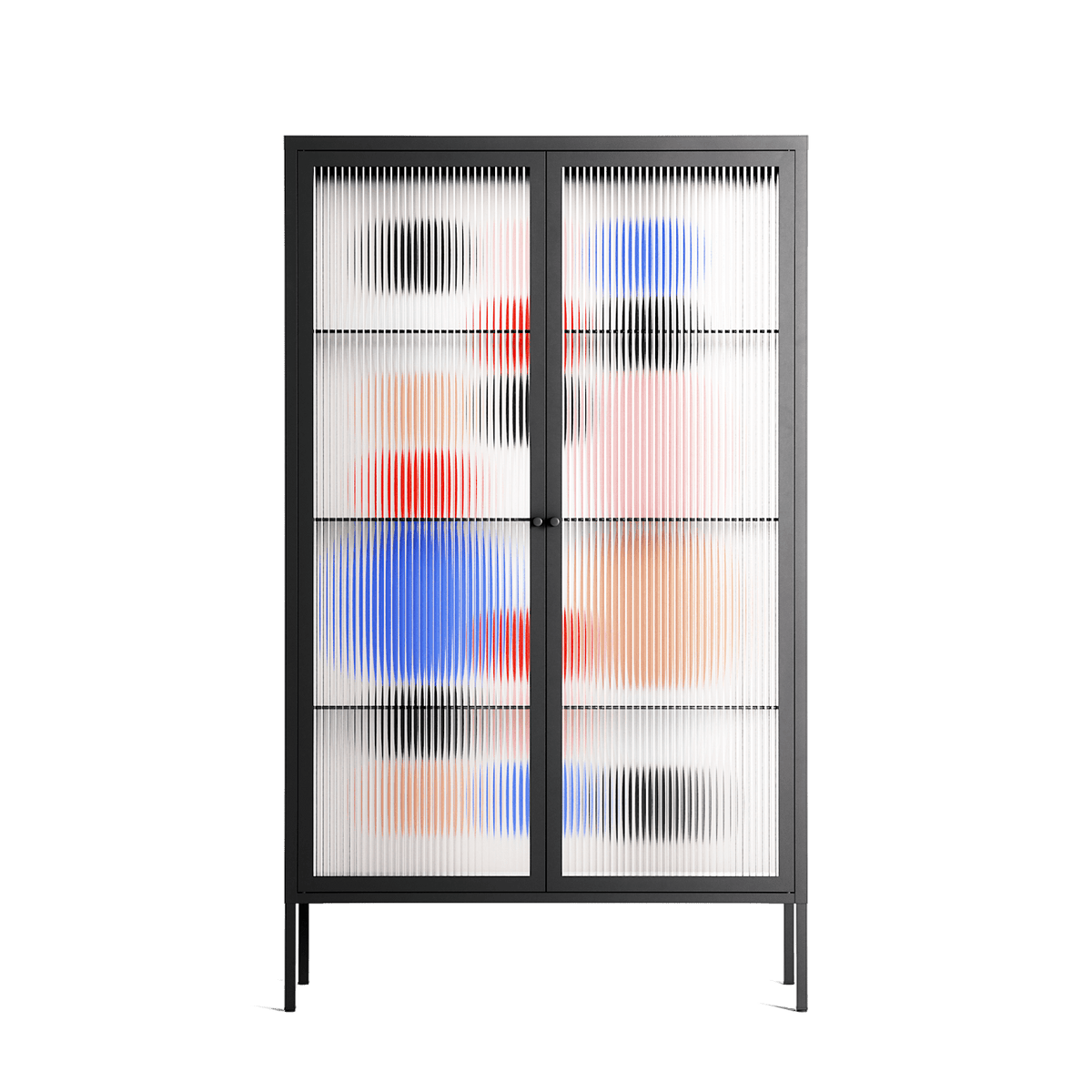 Pattern - Cabinet - David Vanadia - Antracite - Reeded glass