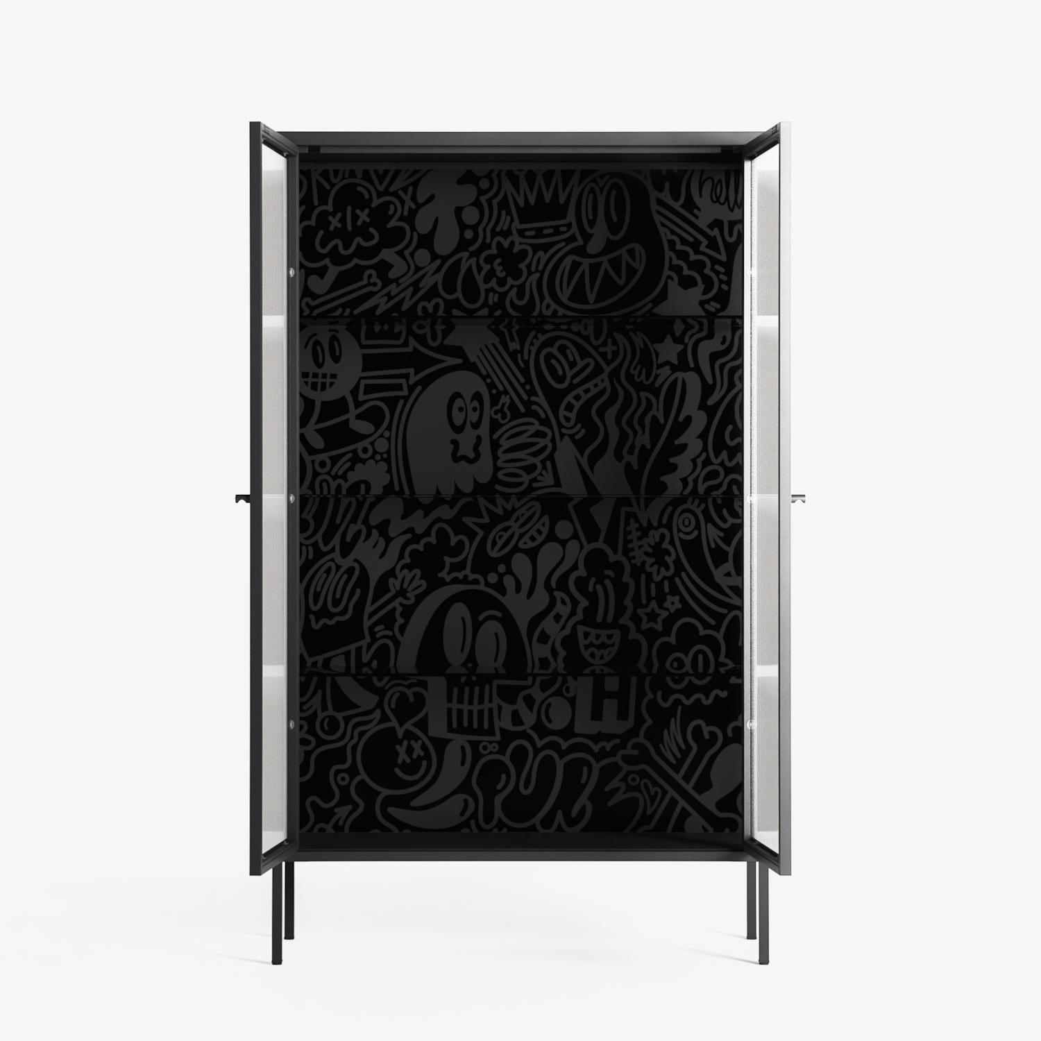 The Single Color - Cabinet - Craig Watkins - Antracite - Reeded glass