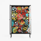 All The Stickers - Cabinet - Craig Watkins - Antracite - Reeded glass