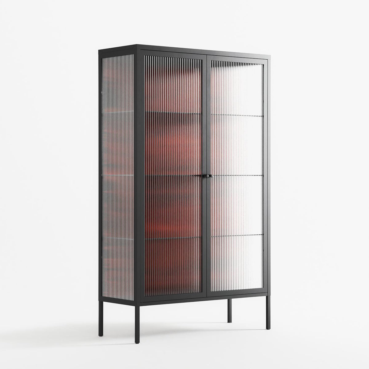Wottosque Red - Cabinet - Craig Watkins - Antracite - Reeded glass