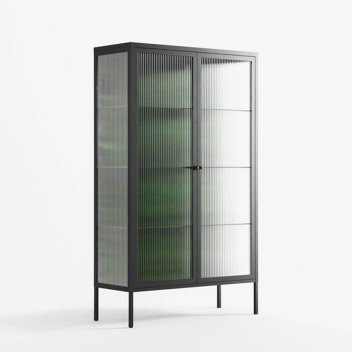 Wottosque Green - Cabinet - Craig Watkins - Antracite - Reeded glass