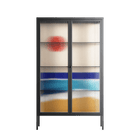 Ocean Sunrise - Cabinet - Henry Rivers - Antracite - Reeded glass