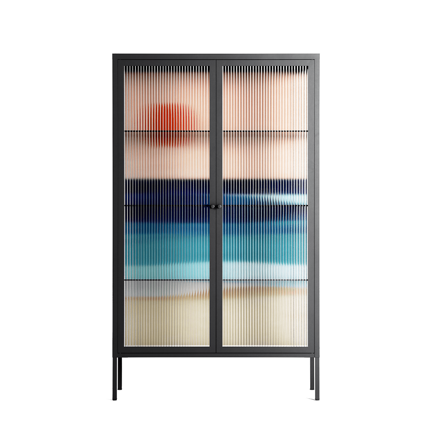 The Wave - Cabinet - Henry Rivers - Antracite - Reeded glass