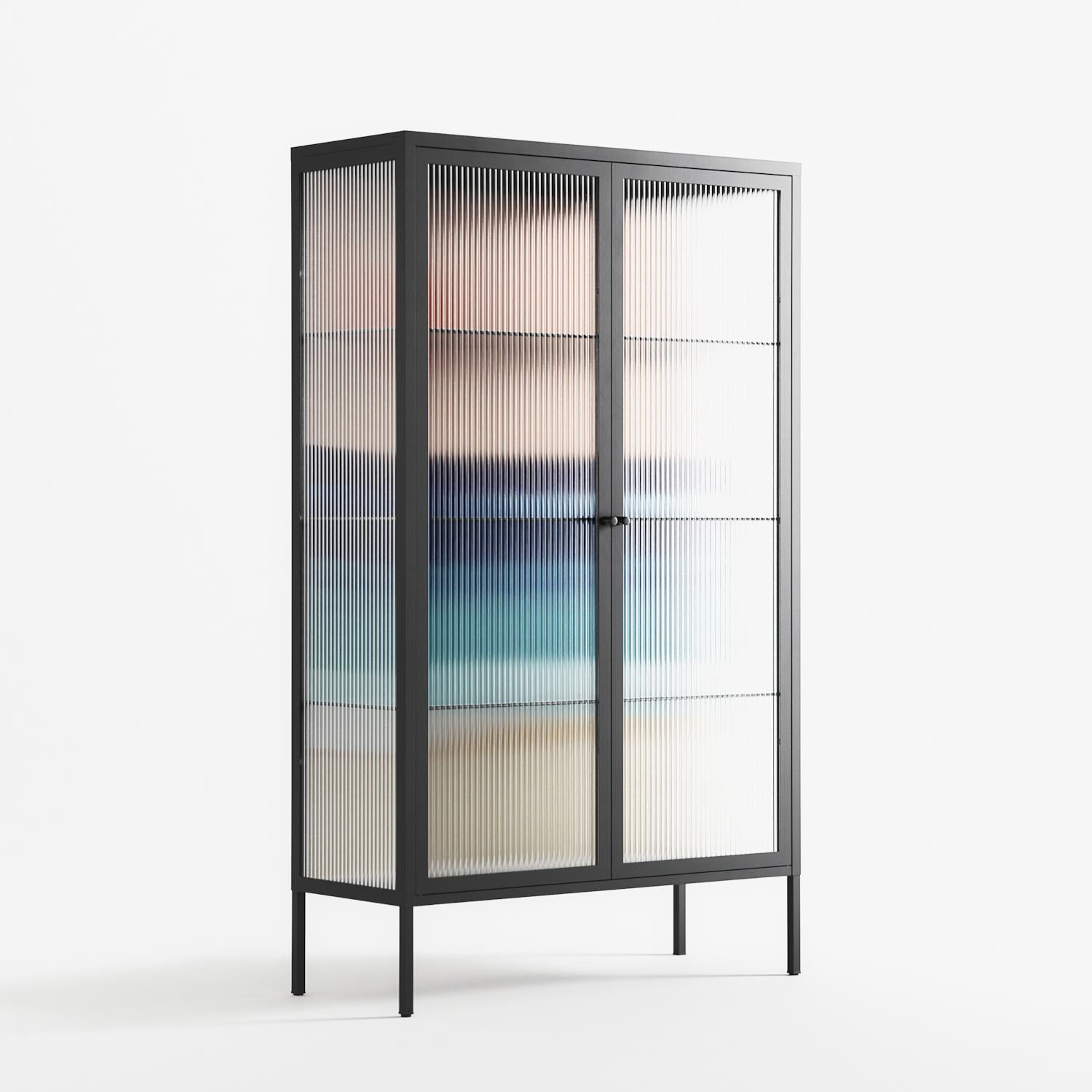 The Wave - Cabinet - Henry Rivers - Antracite - Reeded glass