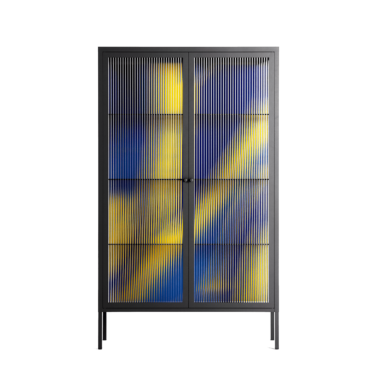 Blue Gale - Cabinet - Oluwasheyi Adebayo - Antracite - Reeded glass