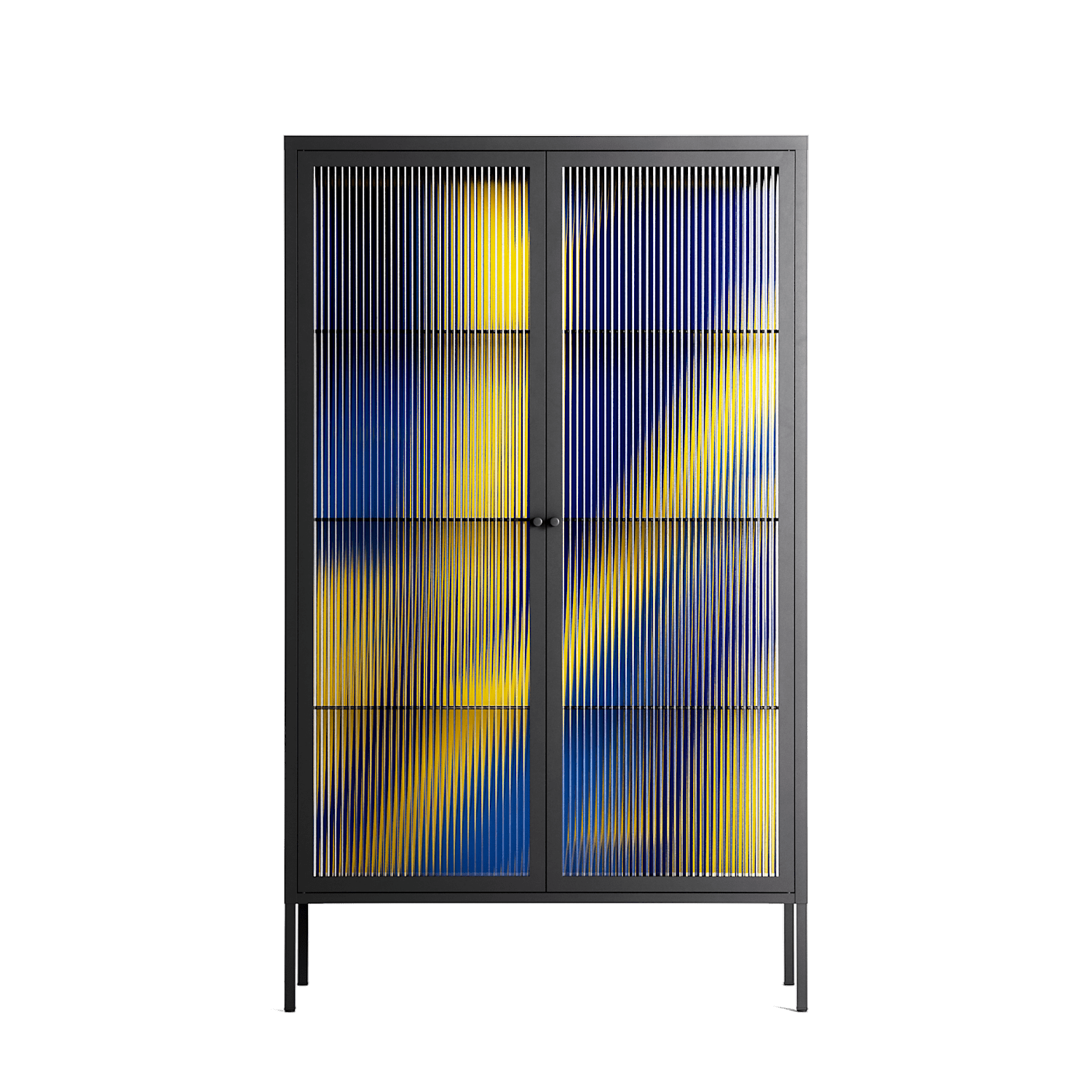 Blue Gale - Cabinet - Oluwasheyi Adebayo - Antracite - Reeded glass