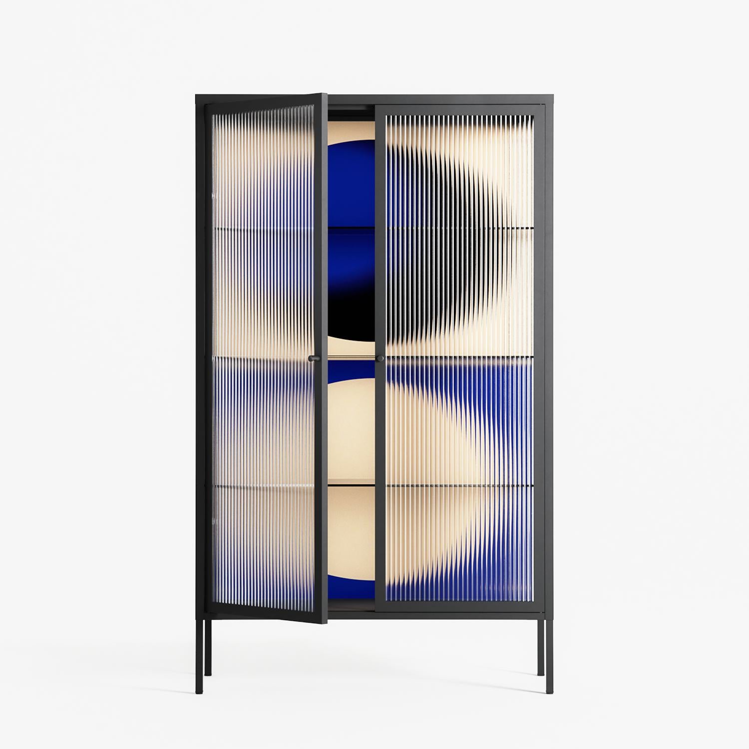 Entrance - Cabinet - Oluwasheyi Adebayo - Antracite - Reeded glass