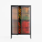 Hours - Cabinet - Oluwasheyi Adebayo - Antracite - Reeded glass