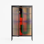 JJ - Cabinet - Oluwasheyi Adebayo - Antracite - Reeded glass
