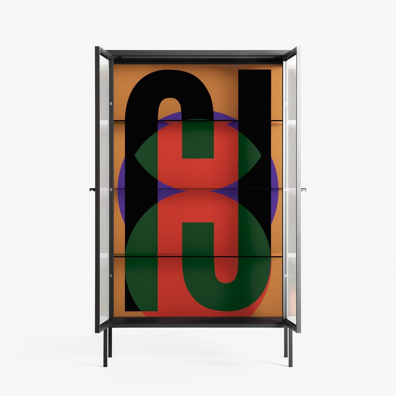 JJ - Cabinet - Oluwasheyi Adebayo - Antracite - Reeded glass