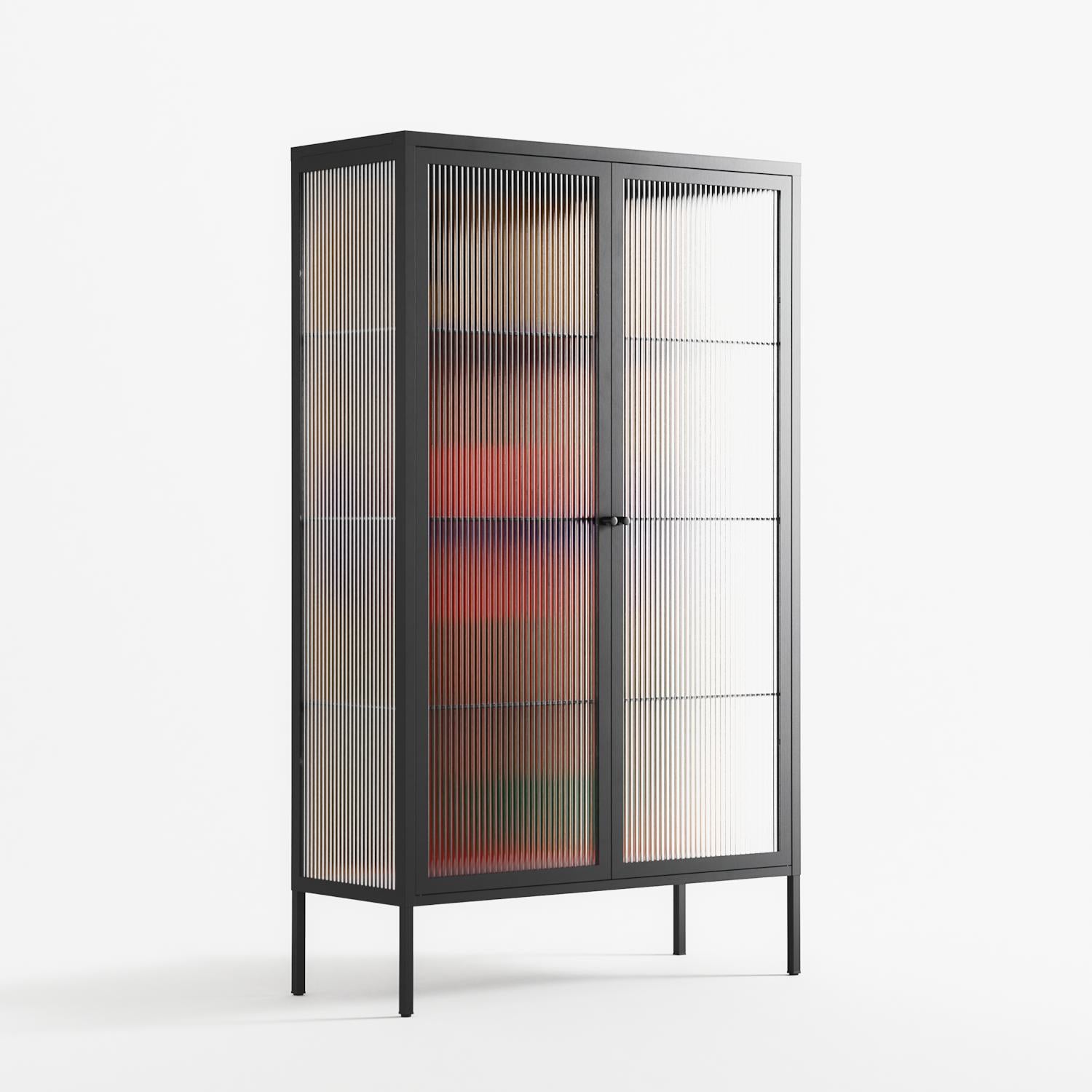 JJ - Cabinet - Oluwasheyi Adebayo - Antracite - Reeded glass