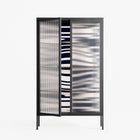 Wave Lens - Cabinet - Oluwasheyi Adebayo - Antracite - Reeded glass