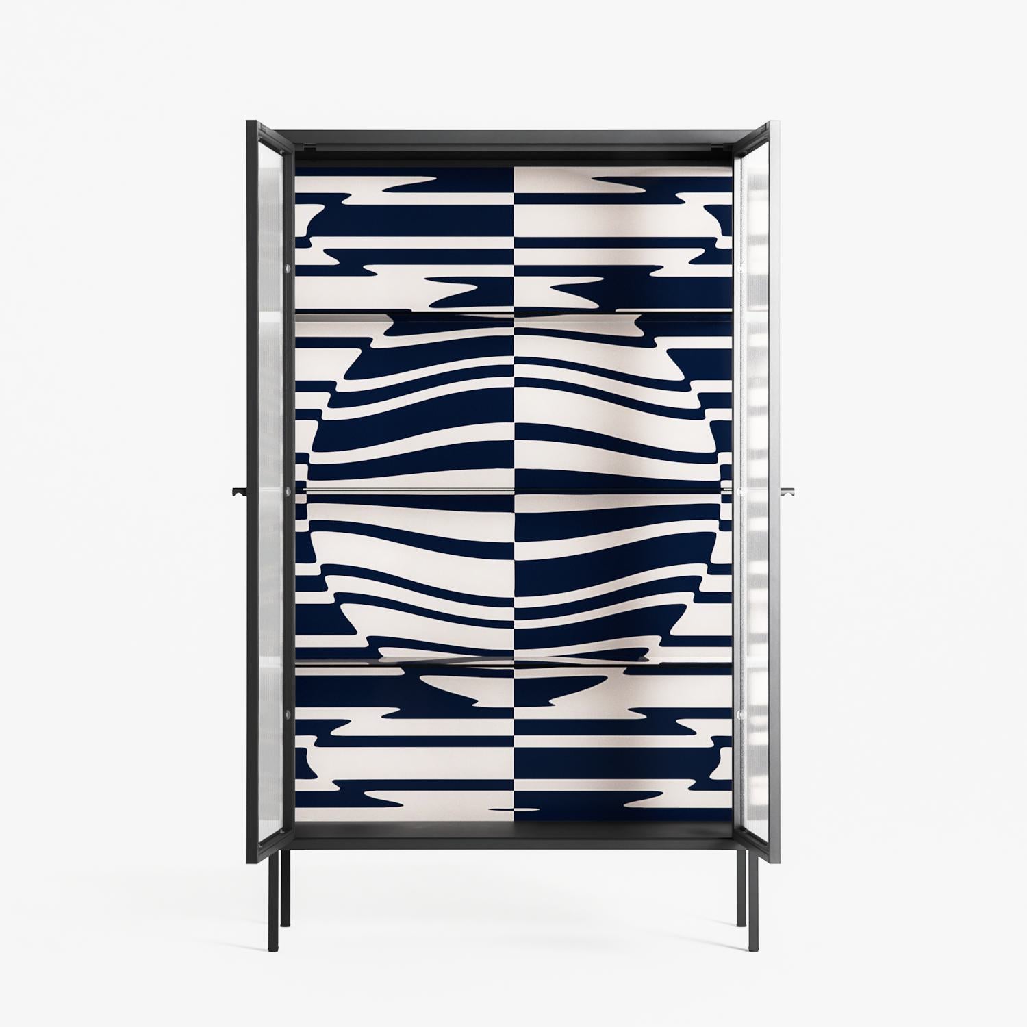 Wave Lens - Cabinet - Oluwasheyi Adebayo - Antracite - Reeded glass