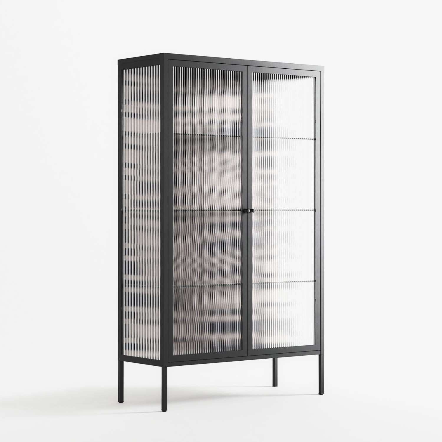 Wave Lens - Cabinet - Oluwasheyi Adebayo - Antracite - Reeded glass