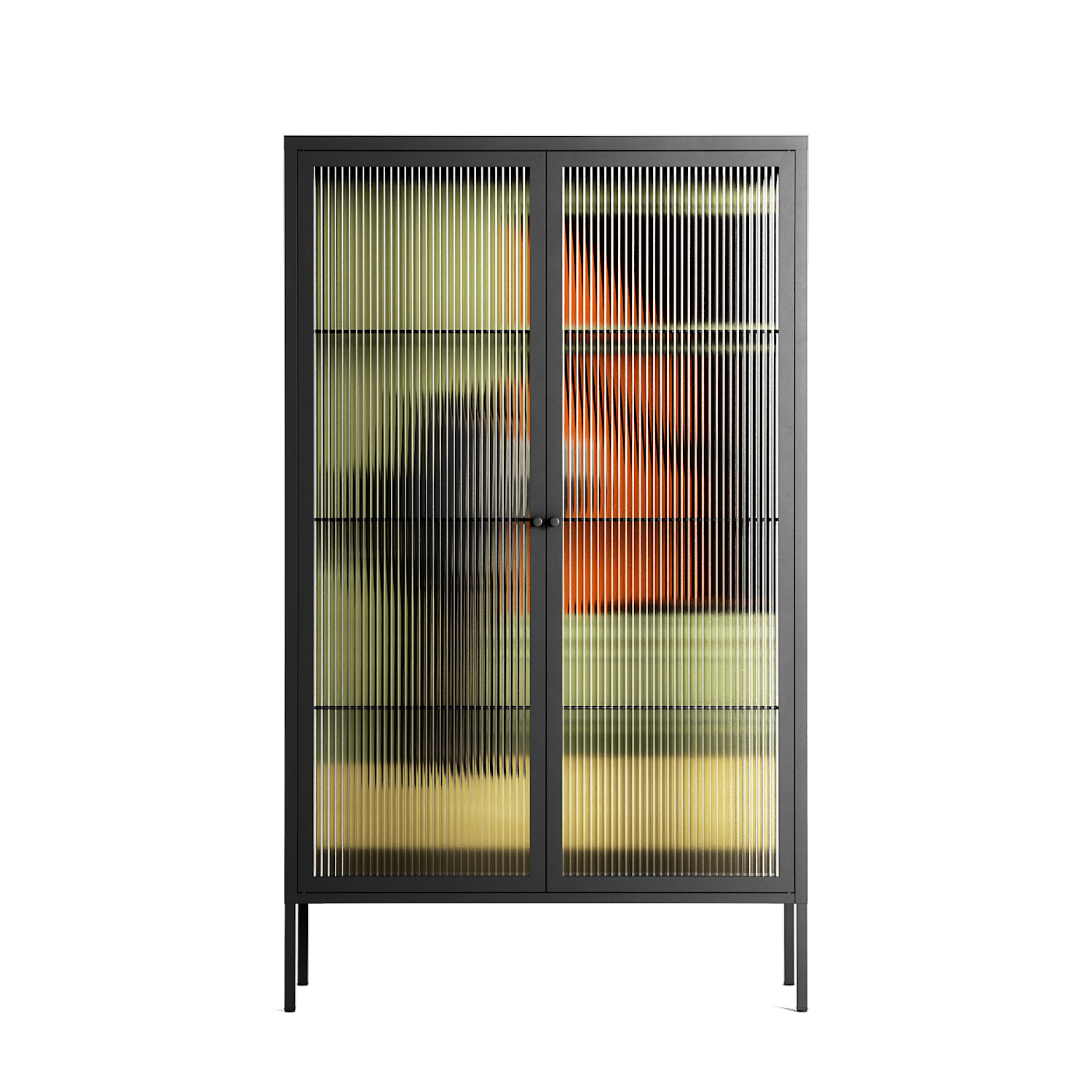 Anonymous Reader - Cabinet - Kristin Eriksson - Antracite - Reeded glass
