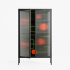 Floral Pipes - Cabinet - Kristin Eriksson - Antracite - Reeded glass