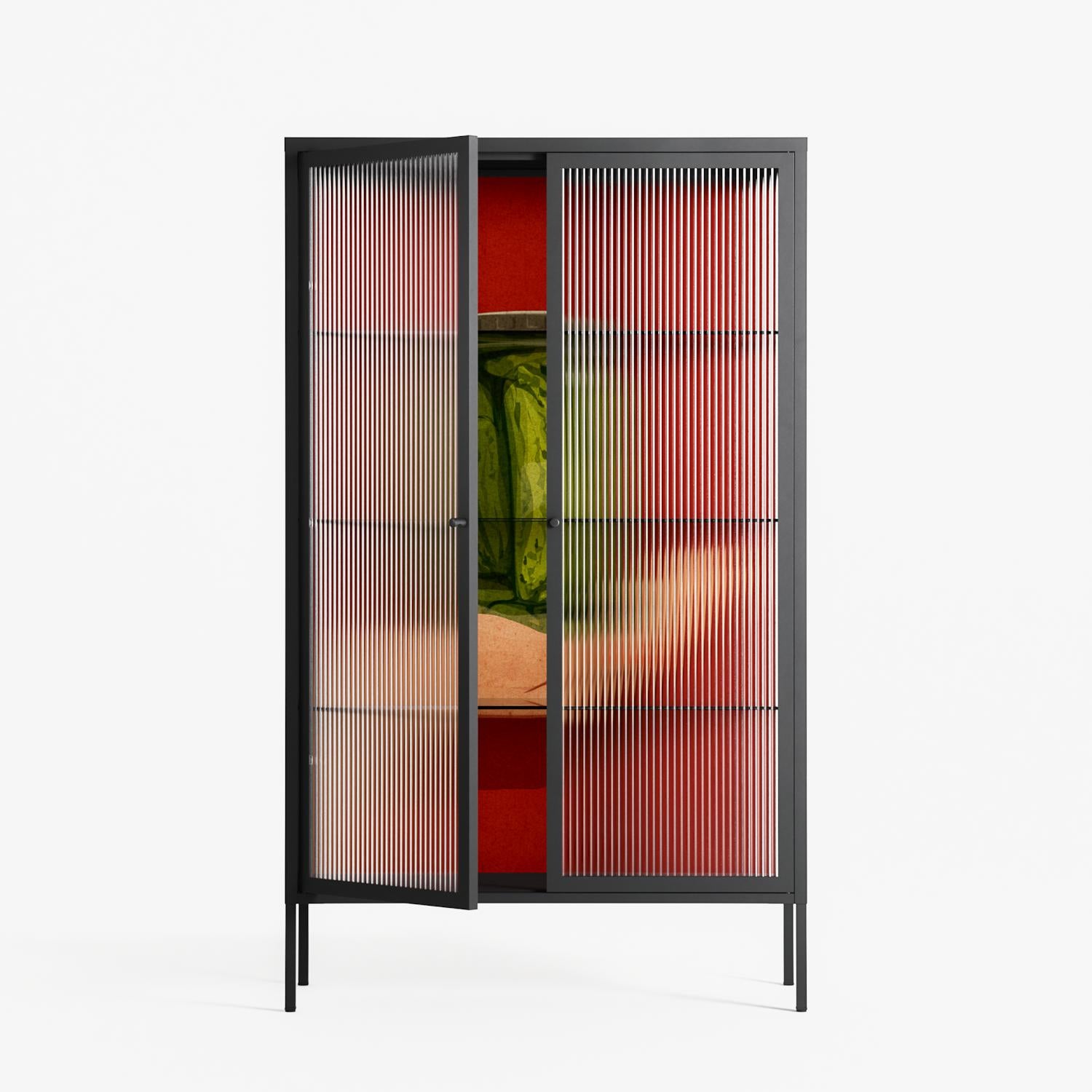 Pickles - Cabinet - Kristin Eriksson - Antracite - Reeded glass