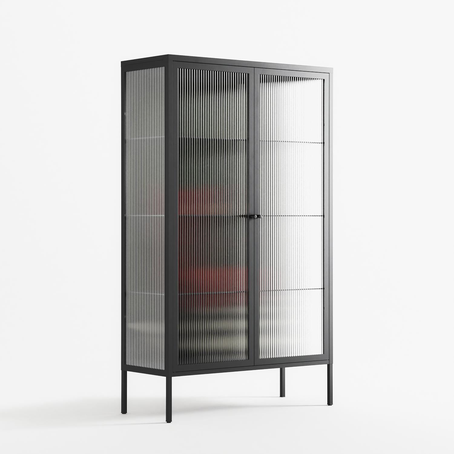The Man Behind The Curtain - Cabinet - Kristin Eriksson - Antracite - Reeded glass